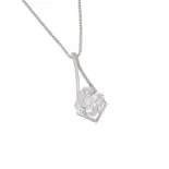 Wisior srebrny z kwadratową cyrkonią